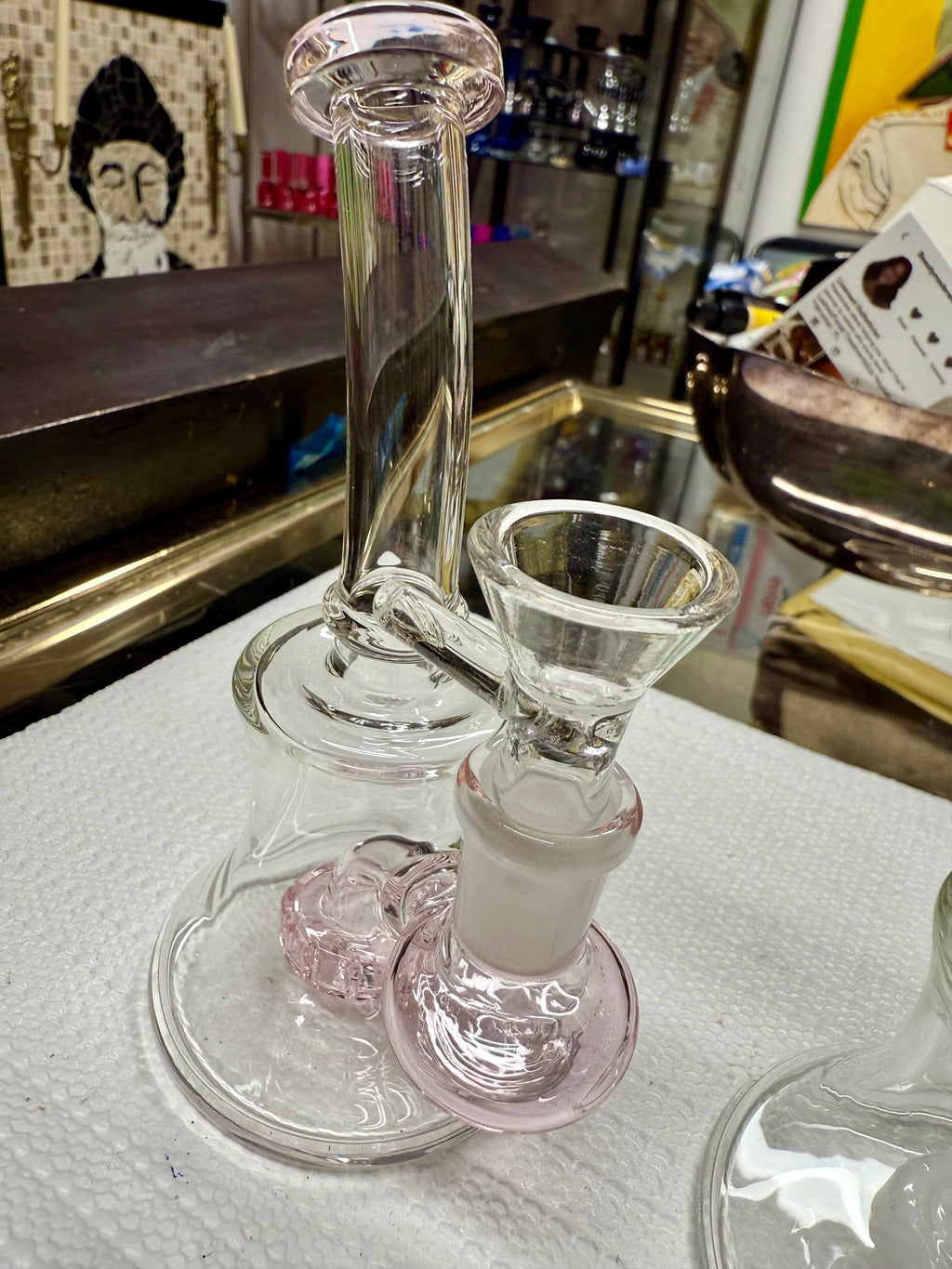 Ripkitty 7” Conical Bong Color Shower with 14mm Male Bowl