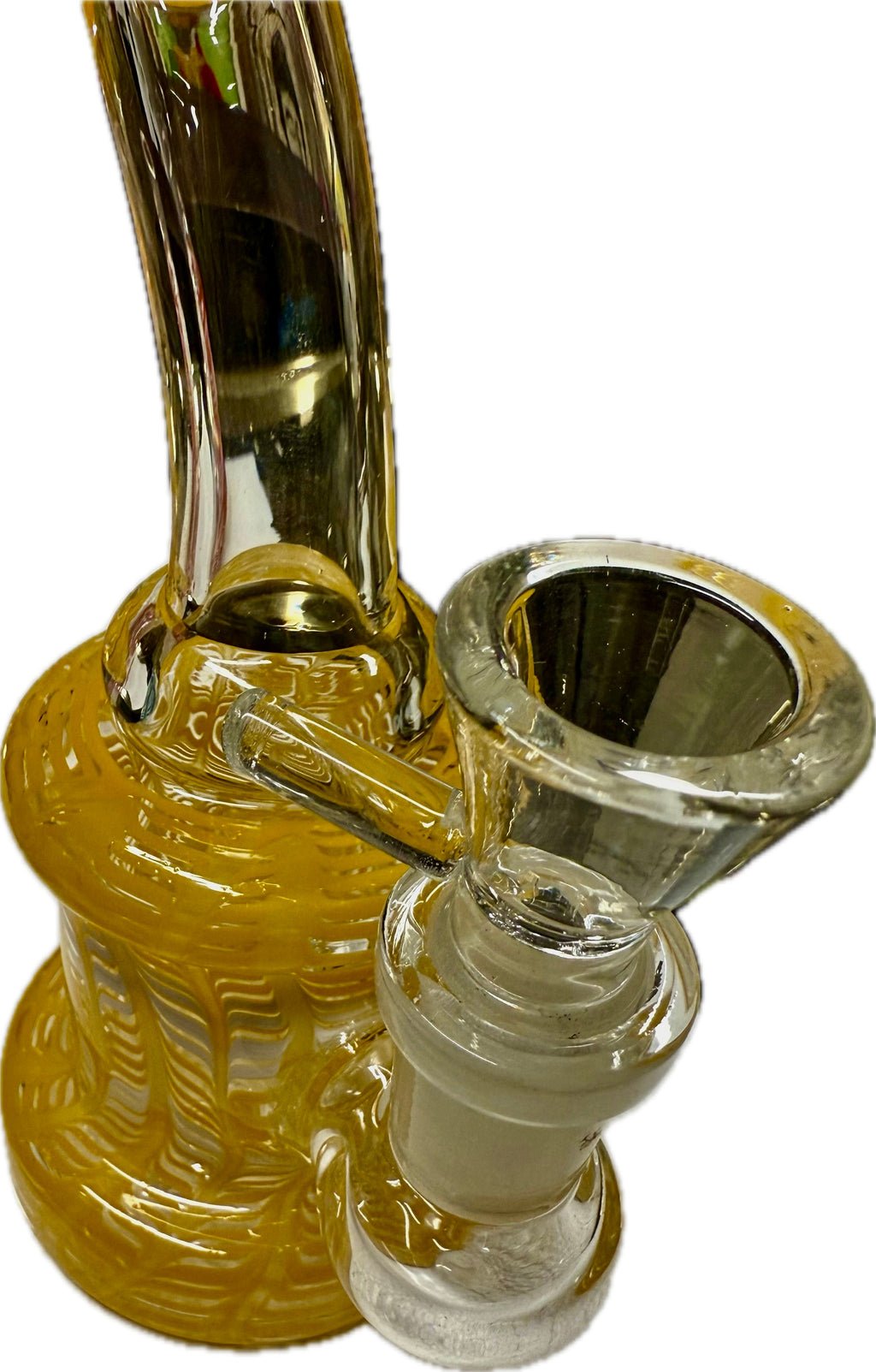 Ripkitty 5” Fancy Mini Bong with Rod Color and 14mm Male Bowl – Colors May Vary