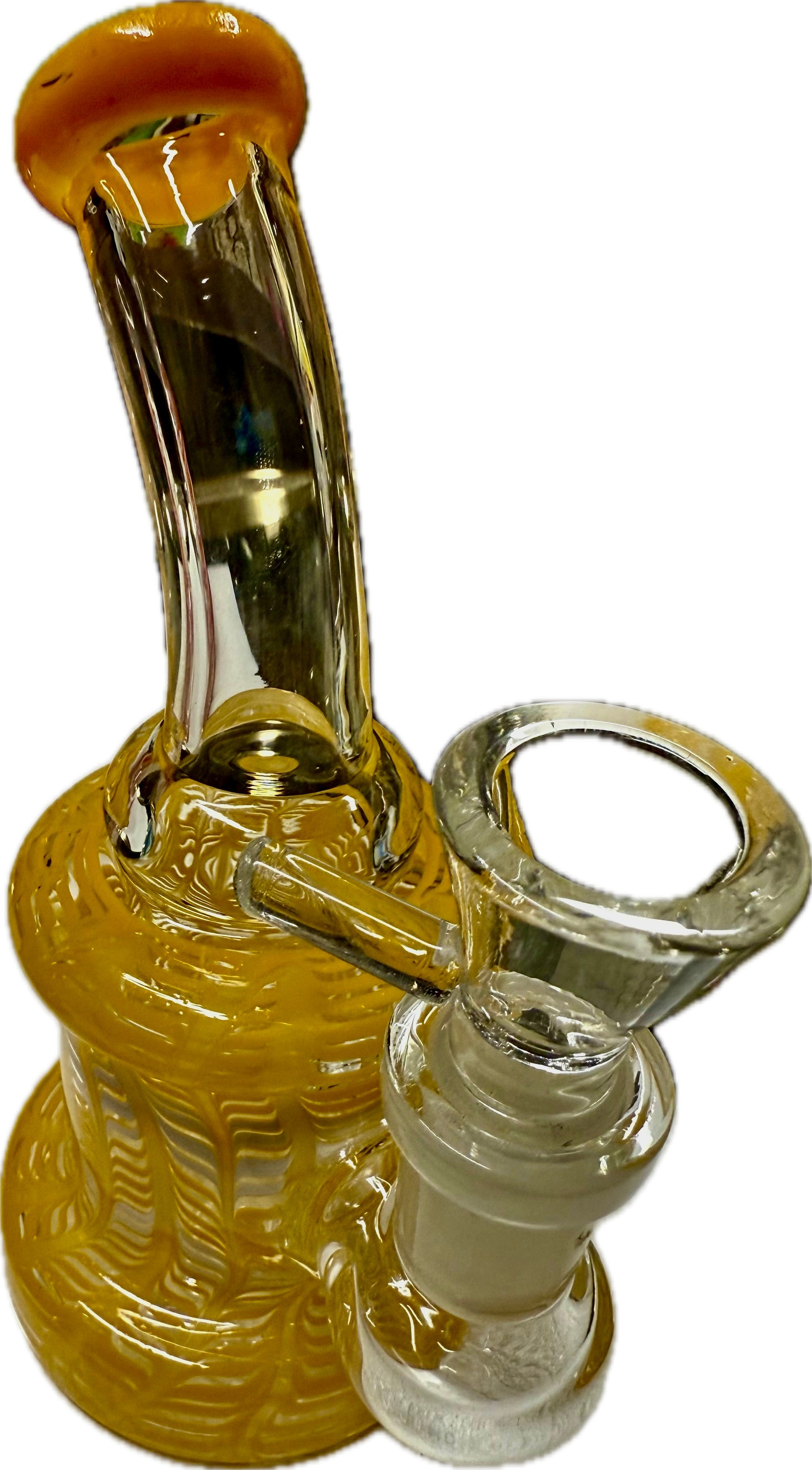 Ripkitty 5” Fancy Mini Bong with Rod Color and 14mm Male Bowl – Colors May Vary