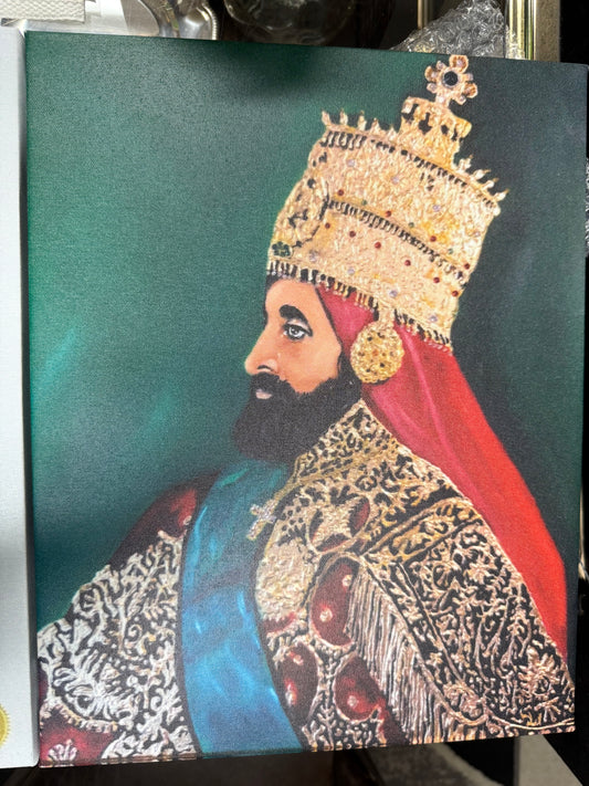 14x11 Ripkitty x Fawaz “Coronation Crown of Emperor Haile Selassie” Canvas Art Print