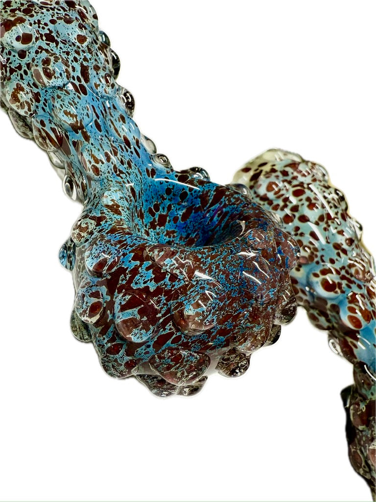 Ripkitty 5" Blue Spike Spoon Dry Herb Hand Pipe