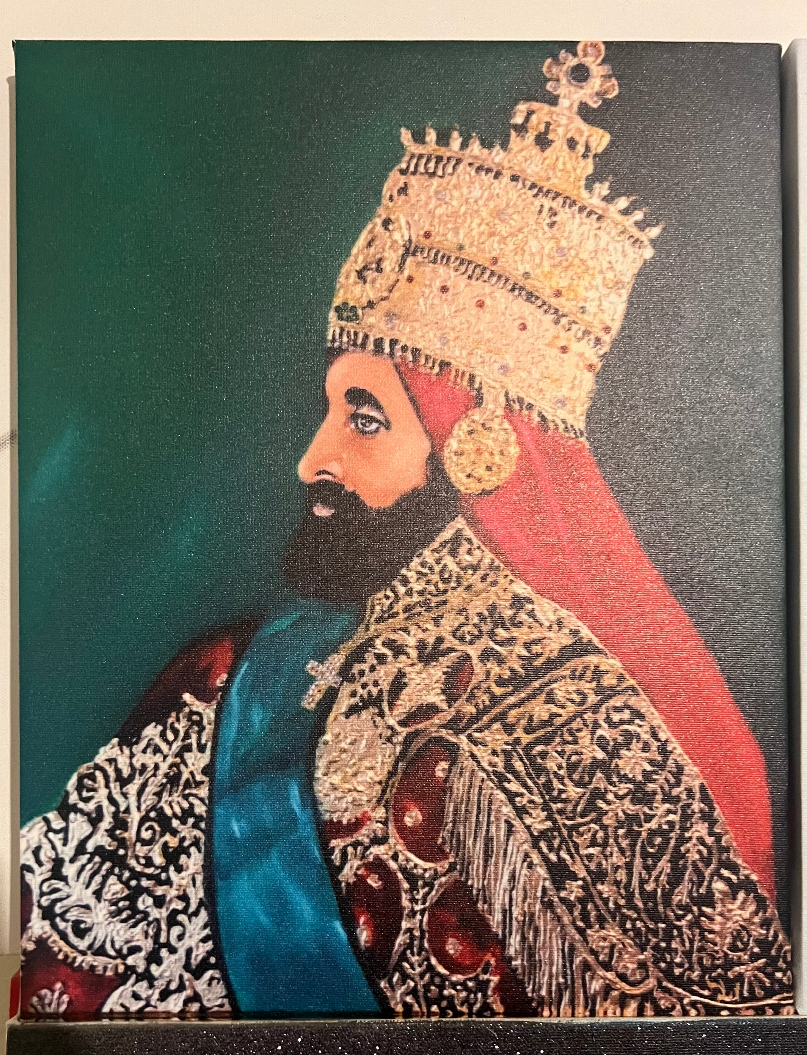 14x11 Ripkitty x Fawaz “Coronation Crown of Emperor Haile Selassie” Canvas Art Print