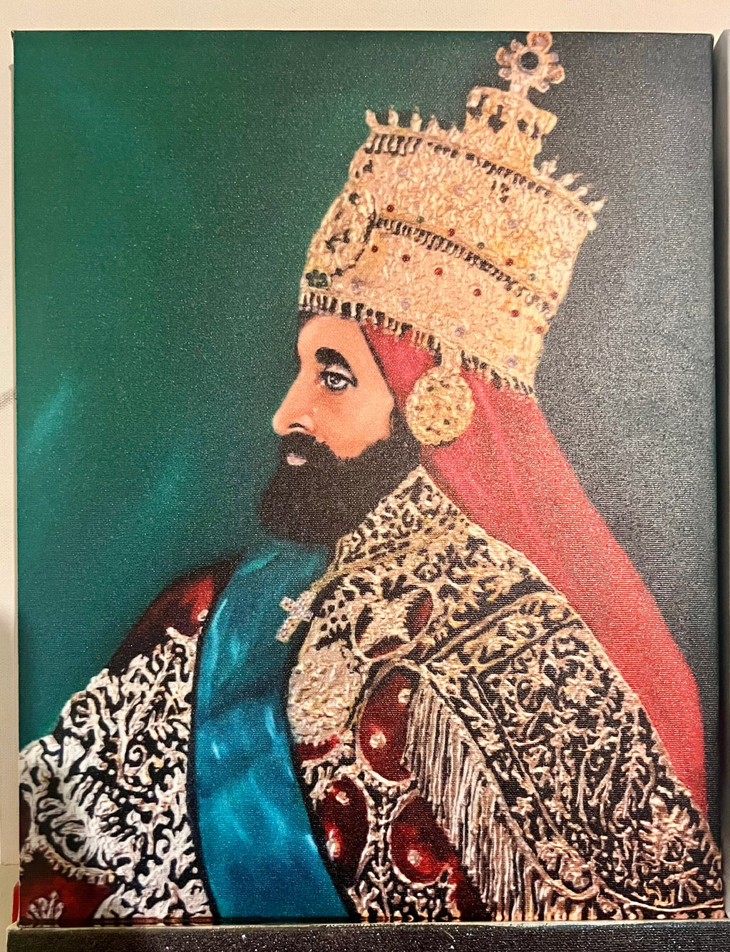 14x11 Ripkitty x Fawaz “Coronation Crown of Emperor Haile Selassie” Canvas Art Print