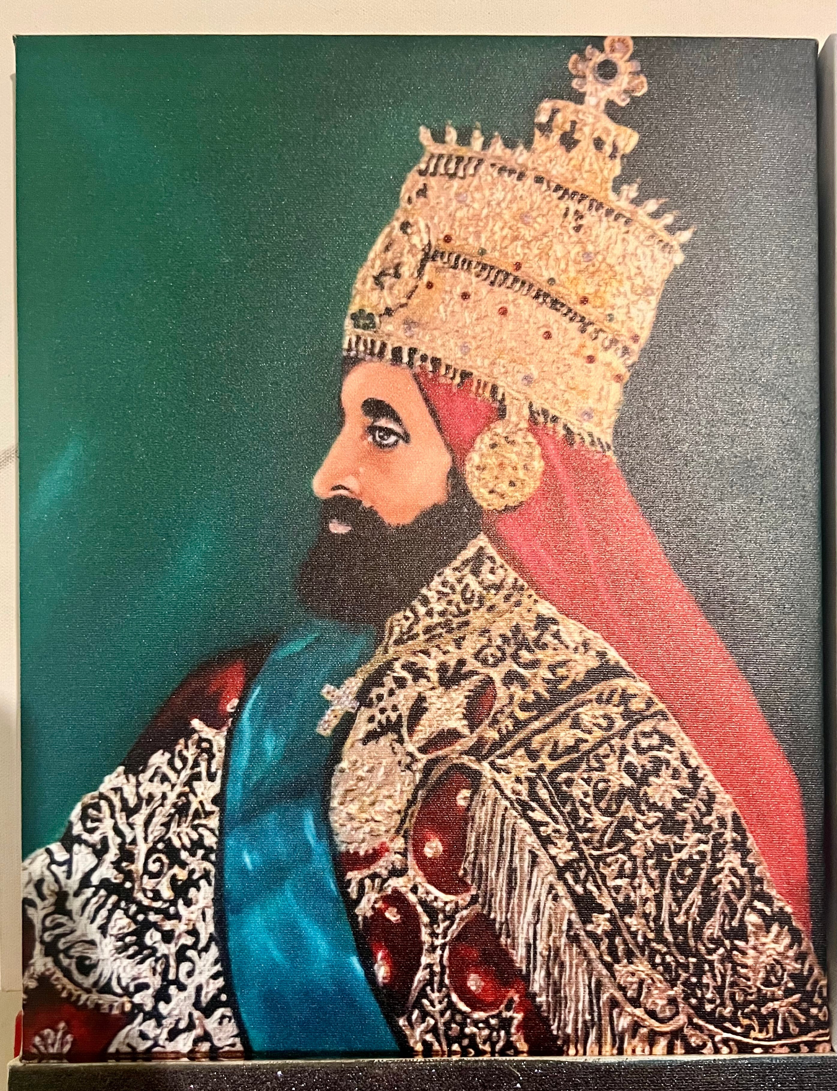 14x11 Ripkitty x Fawaz “Coronation Crown of Emperor Haile Selassie” Canvas Art Print