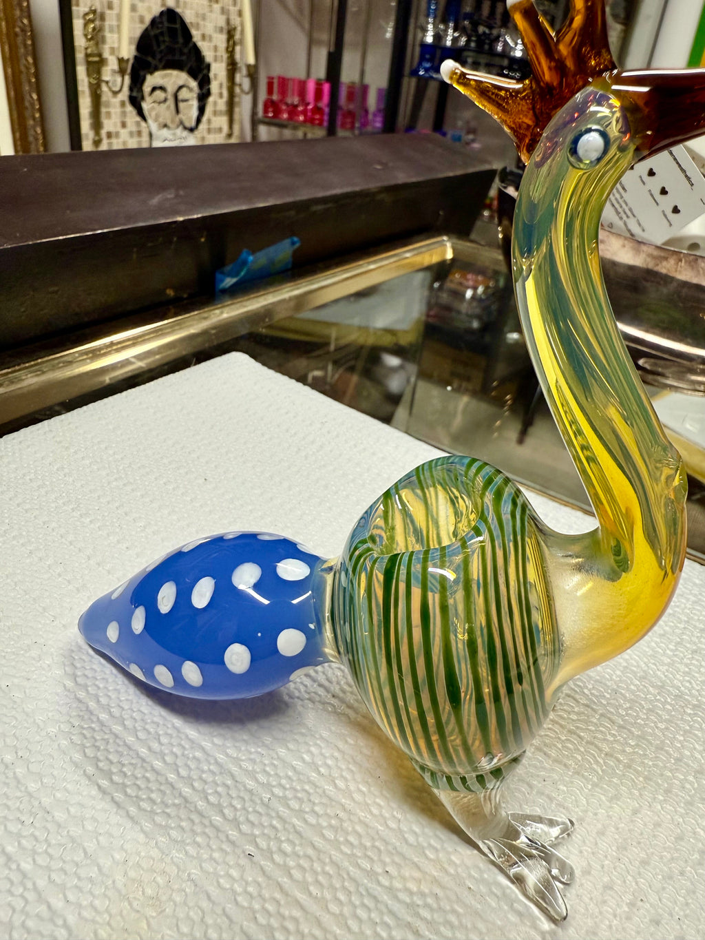 Ripkitty 5” Peacock Dry Herb Hand Pipe