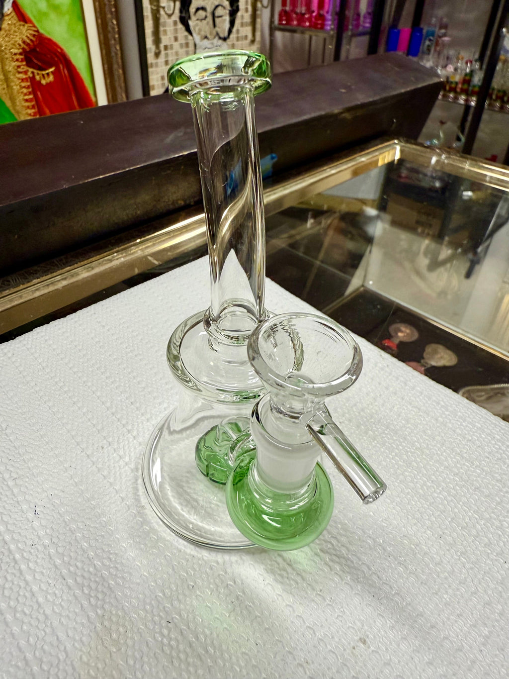 Ripkitty 7” Conical Bong Color Shower with 14mm Male Bowl