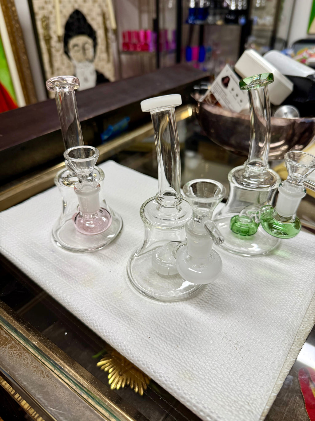 Ripkitty 7” Conical Bong Color Shower with 14mm Male Bowl