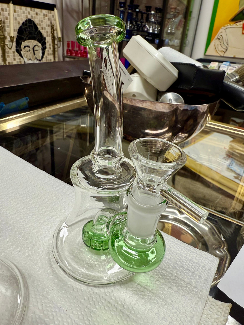 Ripkitty 7” Conical Bong Color Shower with 14mm Male Bowl