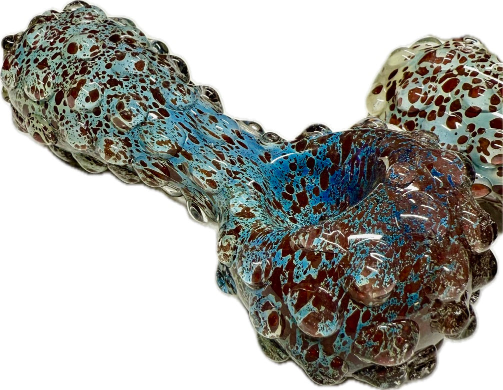 Ripkitty 5" Blue Spike Spoon Dry Herb Hand Pipe