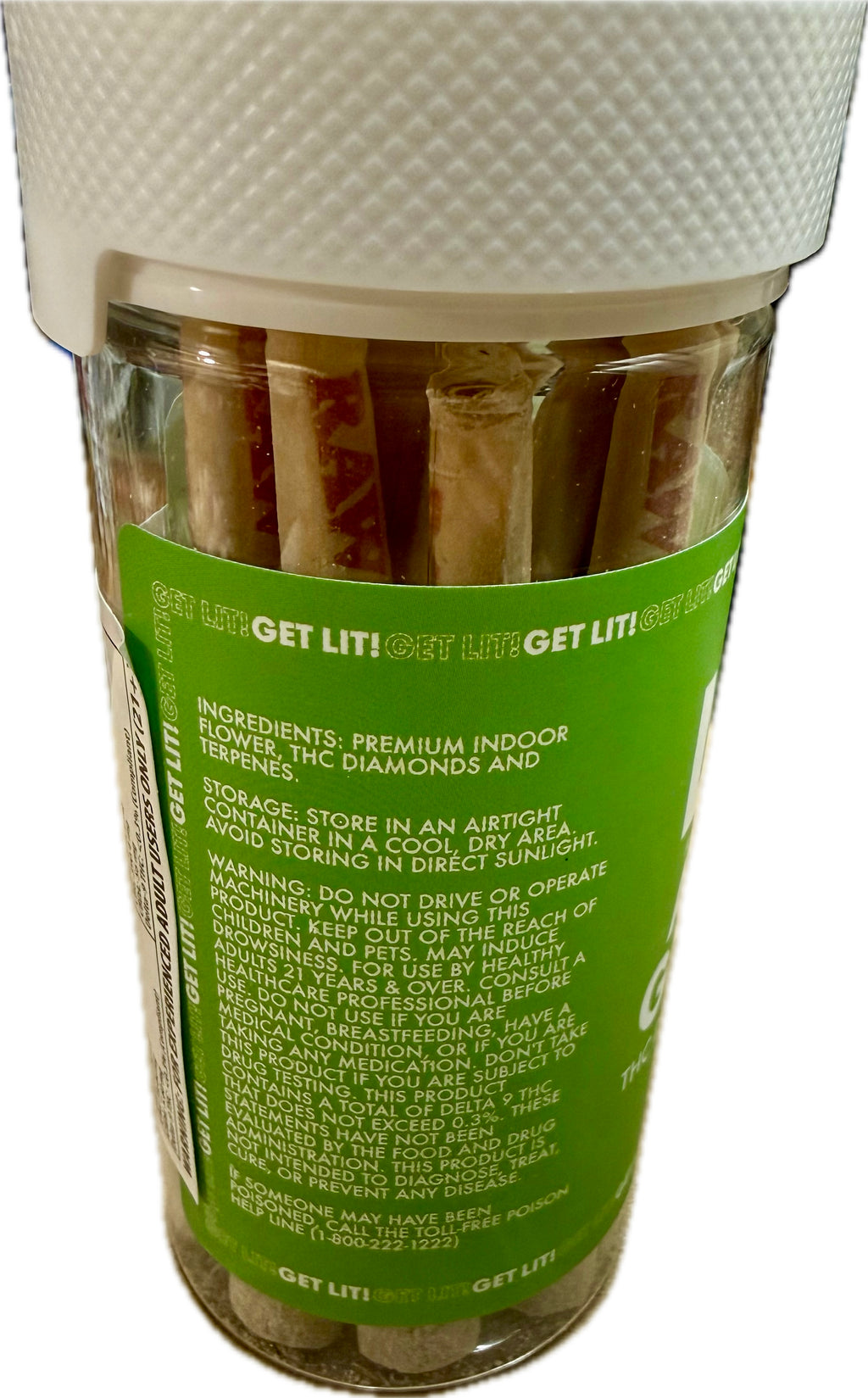 DIAMOND LIT! - THC LIQUID DIAMONDS - 2G PRE-ROLL - 10CT