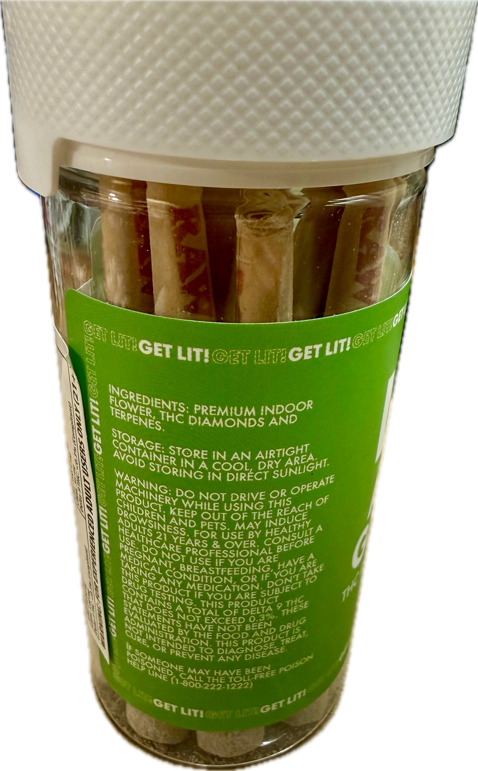 DIAMOND LIT! - THC LIQUID DIAMONDS - 2G PRE-ROLL - 10CT